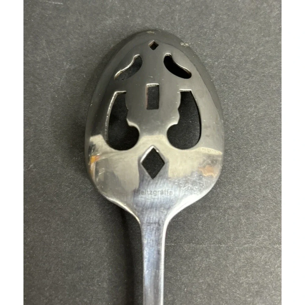 Pfaltzgraff Salisbury Satin Pierced Serving Spoon Slotted 8 1/2